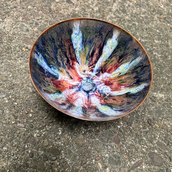 Other - Vintage MCM enamel over copper bowl!